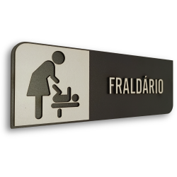 Placa de Sinalização Indicativa MDF 3D - Fraldário